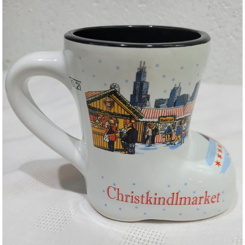 Christkindlmarket Boot Mug German Chicago Skyline 2019 Souvenir